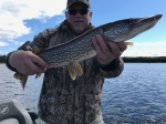 First pike of the year on a fly rod.